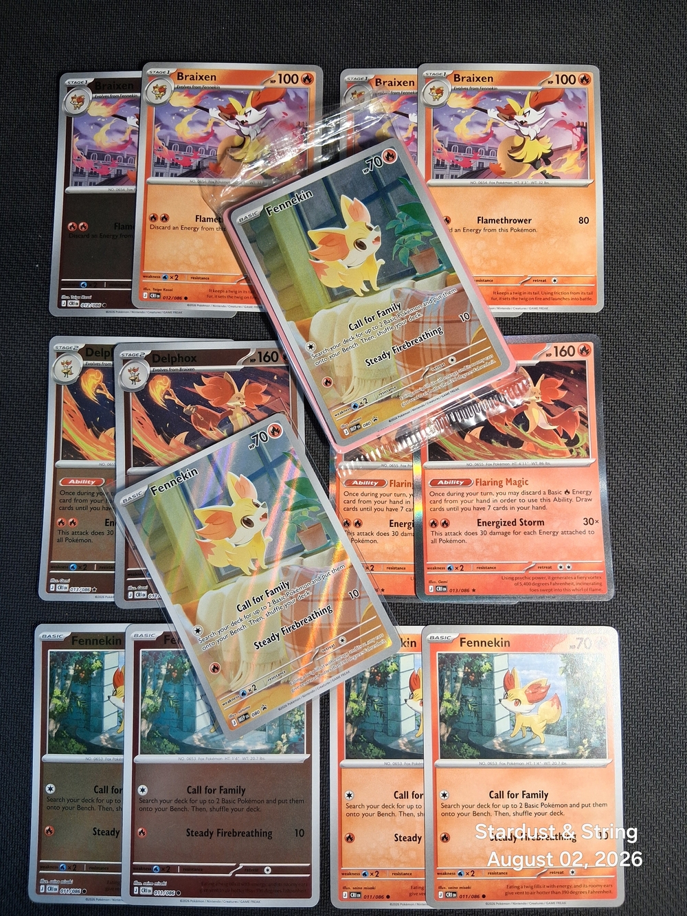 Pokemon Fennekin Full Art Promo 080 Sealed Pack ~ Delphox Braixen Evolution Set